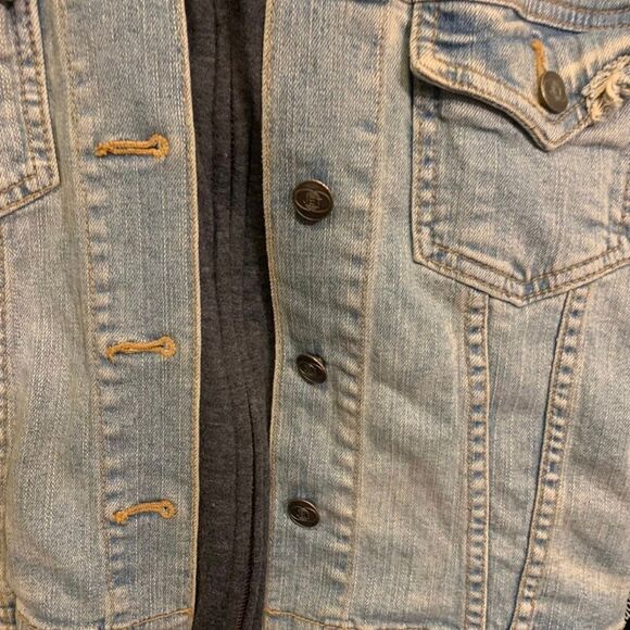 jet john eshaya denim double jacket hoodie M/L - Picture 6 of 9